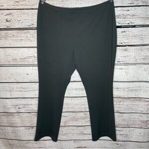 Venezia PLUS SIZE 26/28 Average Pull On Dark Gray Stretchy Pants Bootcut‎ Hem